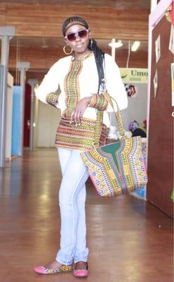 Handmade bag and shoes made by Thara fashion.