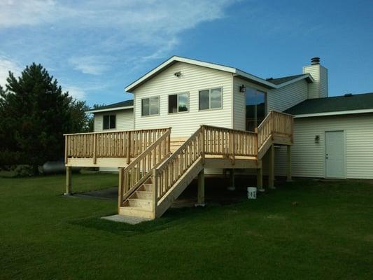 Beautiful addition.  Heated tile floor.  Cedar deck with built in bench.