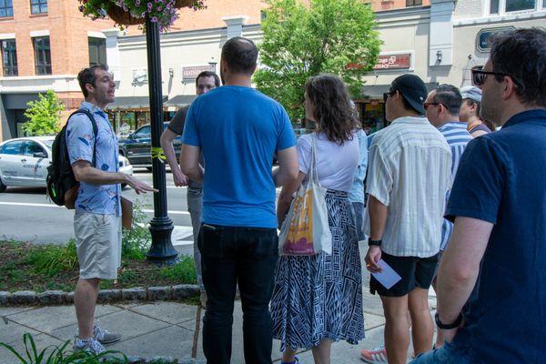 Our South Orange food tour in action!