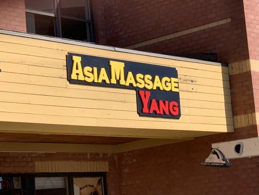 Sign for Asia Massage Yang