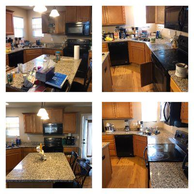 Before & After kitchen cleaning