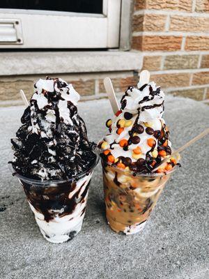 Cookies and Cream and the Reese Pieces Sundae