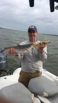 Mike with a blue catfish