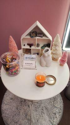 Cute table with candle