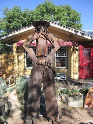 Cowgirl Sculpture "buns of steel"