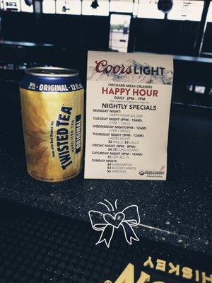 Come get Twisted with us, nightly specials every night of the week