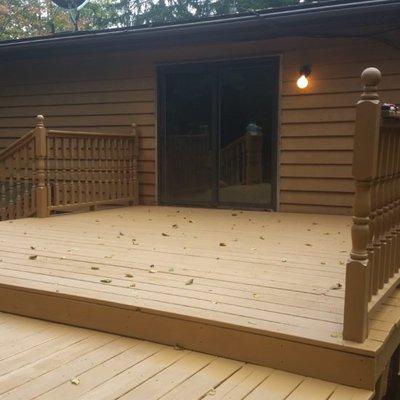 Handyman deck refinishing job we did in Valparaiso, Indiana.