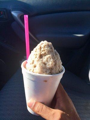 Small root beer snowcone, Joe style