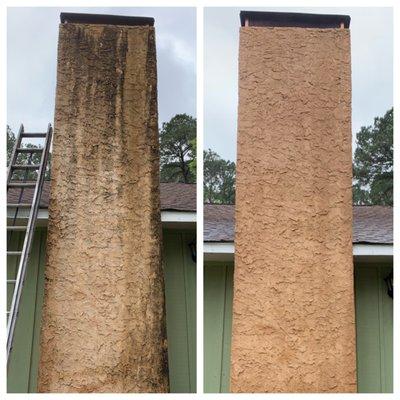 Have mold or mildew on a chimney ? Let us help !!