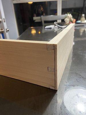 Half blind dovetail