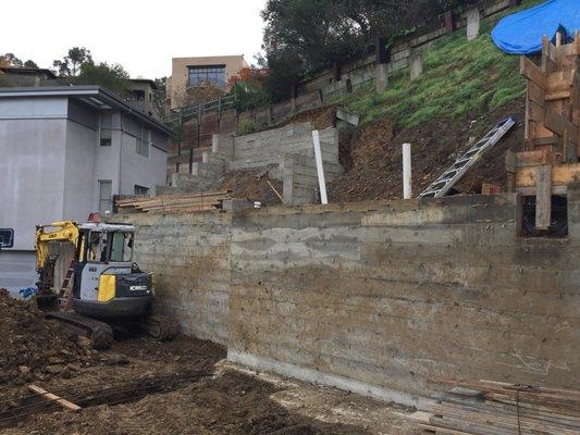 Retaining walls and foundations