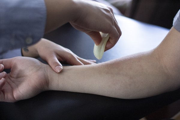 Gua sha to help with elbow, forearm, and wrist pain in the muscles and myofascial tissues