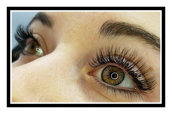 Eyelash extensions by Lesley Baker.