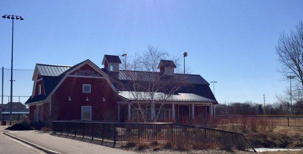 Concession building (lighted ball fields behind building)