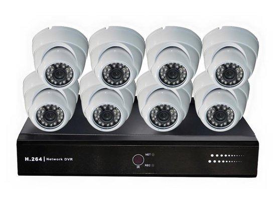 Eight High Resolution Security Camera System NVR and optional mic included.