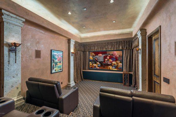 10 person movie theater available 24/7 and equipped with streaming services for patients to enjoy.