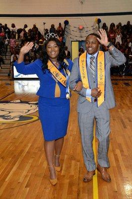 Student ambassadors at the Fisk university basketball game.