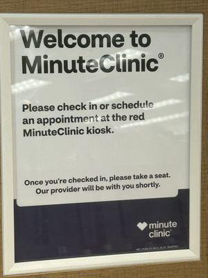 Minute clinic information