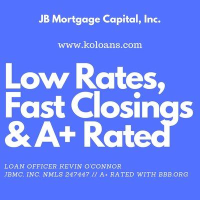 Low mortgage rates, fast closings and industry leading service!