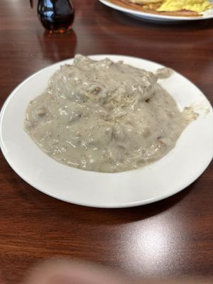 Side of biscuits and gravy. Very good!