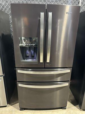 Black Stainless Four Door Refrigerator