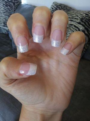 French tip glitter