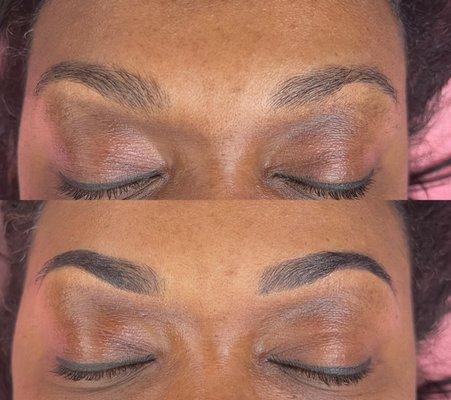 Brow Stain before and after