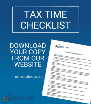 Download Your Free Tax Time Checklist From our Website.