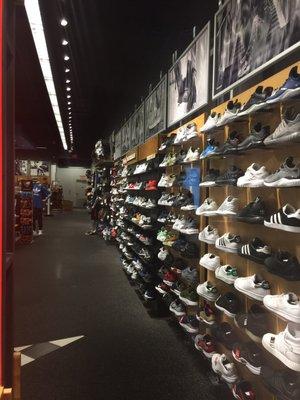 Long line of shoes