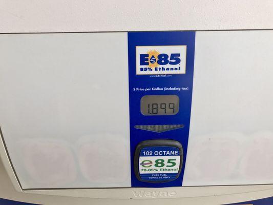 E85 price on 10/28/16