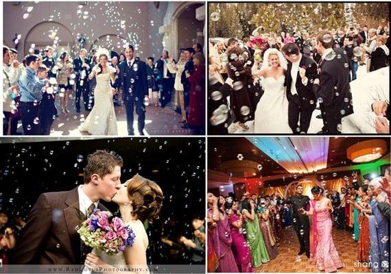 AAA DIAL A DJ DISC JOCKEY & KARAOKE SERVICE can provide beautiful bubbles for a romantic wedding reception.  We guarantee..