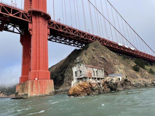 Golden Gate Bridge as we sail under