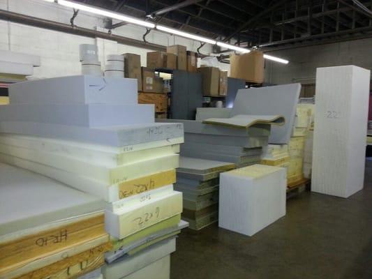 Lots of different kinds of foam