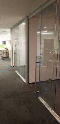 Office glass wall