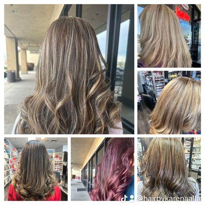 Colors, highlights and haircuts