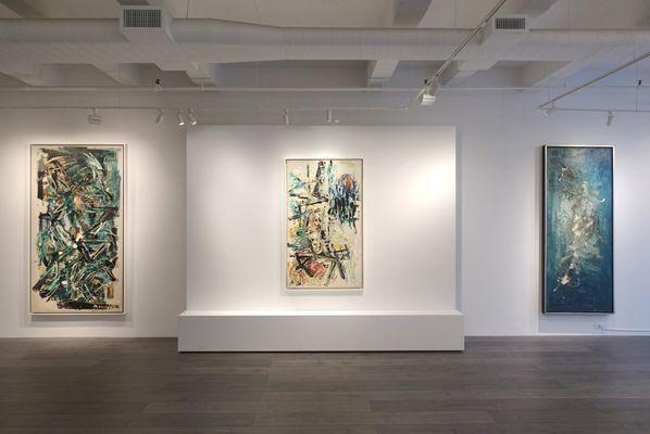 Installation view: Space Poetry: The Action Paintings of Michael West