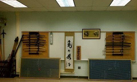 Photo of the dojo wall