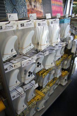 We stock a wide range of fins (beyond what's displayed in this photo).