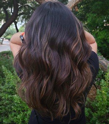 Brown hair with balayage