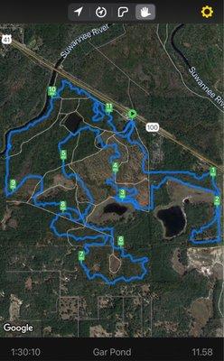 New expanded trail loop (~11.5 miles) ; Old trail loop was ~4.5 miles