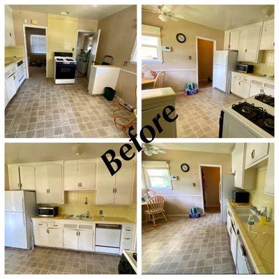 Old and outdated 1951 kitchen.