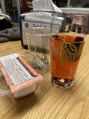 Vegan cake & hard cherry cider