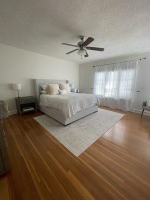 Clean master bedroom