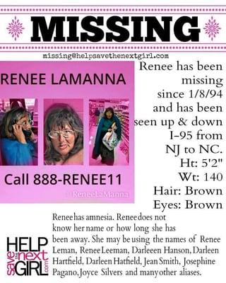 @Renee Lamanna POSSIBLE SIGHTING IN GOODWILL THRIFT STORE AT THE WALMART IN BEDFORD VA ON NOV 2ND' 2015 SHE WAS PULLING A SMALL BLACK CA