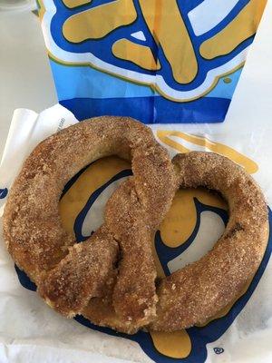 Cinnamon sugar pretzel