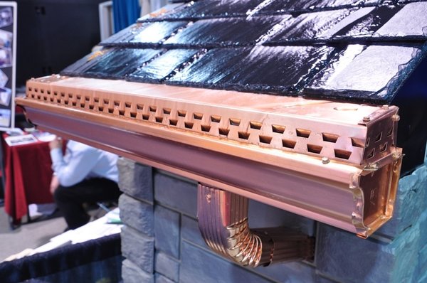 Copper K style with Copper Gutter Guard