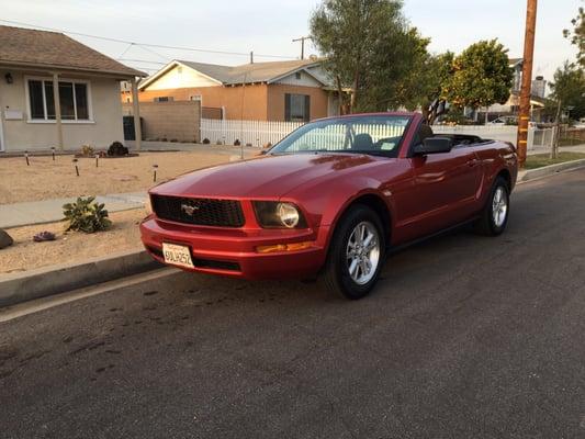 This is my car! new convertible top,front & rear bumper paint,interior seat repairs,complete detailing, shifter,radio...