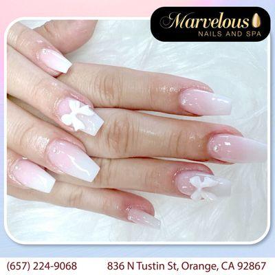 Elevate your style with a visit to Marvelous Nails And Spa! 
 Our skilled technicians use the best products to ensure your nails look f