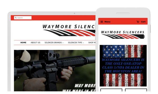 Client Site We Built For Waymore Silencers of Houston, TX