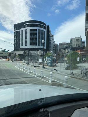 AMP truck making delivery to Santa Clara Square